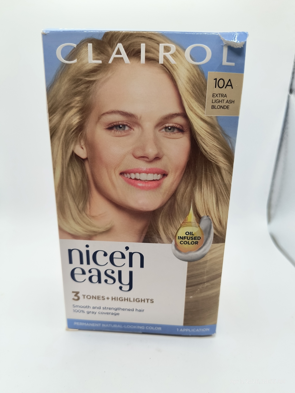 Clairol Nice'n Easy Permanent Hair Color #10 Extra Light Ash Blonde